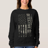 Sweatshirt Vintage US American Flag Detective (Devant)