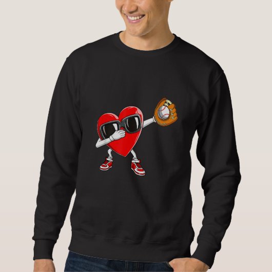 Sweatshirt Vintage Valentine's Day Baseball Pitcher Batter Ca (Devant)