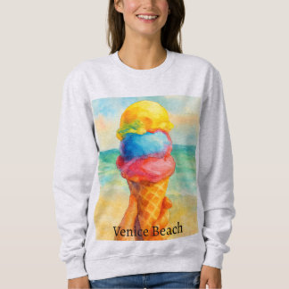 Sweatshirt Vintage Venice Beach California Watercolor