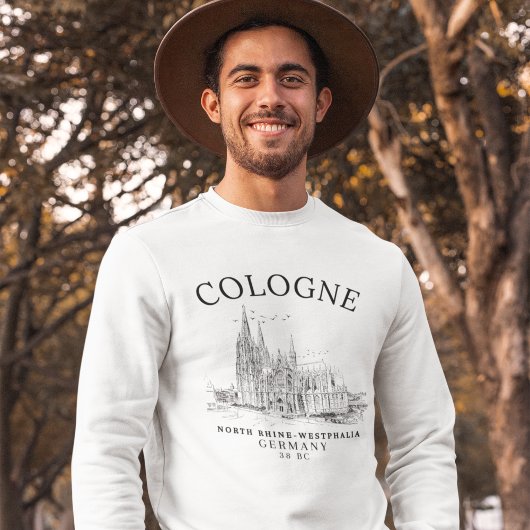 Sweatshirt Vintage View of Cologne Cathedral Germany