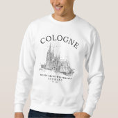 Sweatshirt Vintage View of Cologne Cathedral Germany (Devant)