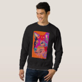Sweatshirt Vintage Wolf  Wolves Animal Owner  Graphic Polygon (Devant entier)