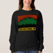Sweatshirt Vintage Zion National Park Utah Mountain Souvenir (Devant)