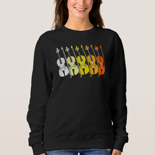 Sweatshirt Viola Team  music teacher  musician  sunset colour (Devant)