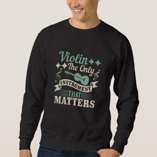 Sweatshirt Violer le seul instrument qui compte (Devant)