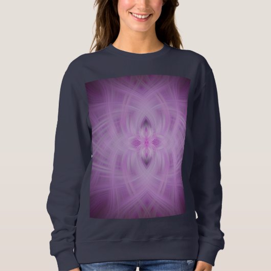 Sweatshirt VIOLET - Art fractal - (Devant)