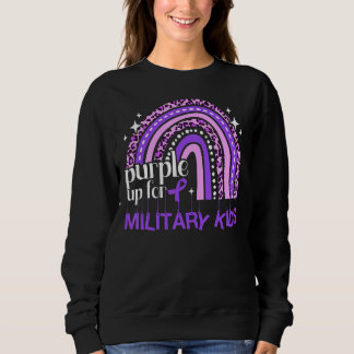 Sweatshirt Violet Pour Les Enfants Militaires Arc-En-Ciel Mil