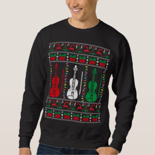 Sweatshirt Violon Vilain Chandail de Noël Violoniste Famille