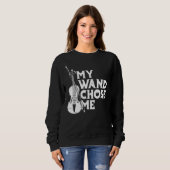 Sweatshirt Violoniste Fiddle Fiddler My Wand Me Choisir (Devant entier)