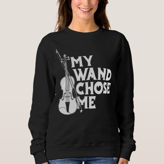 Sweatshirt Violoniste Fiddle Fiddler My Wand Me Choisir (Devant)
