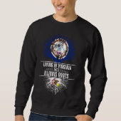 Sweatshirt Virginia Home Illinois Roots State Tree Flag Love (Devant)