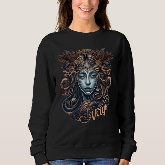 Sweatshirt Virgo Girl Greek Goddess Astrology Sign Zodiac Sym (Devant)