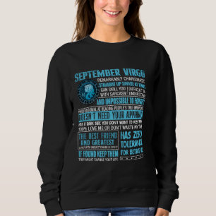 Sweatshirt Virgo Zodiac Signes Astrologie Septembre Anniversa
