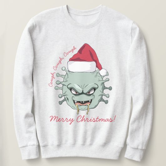Sweatshirt Virus de Noël malin (Design devant)