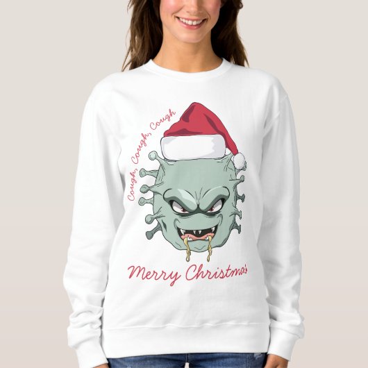 Sweatshirt Virus de Noël malin (Devant)