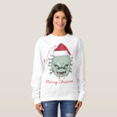Sweatshirt Virus de Noël malin (Devant entier)