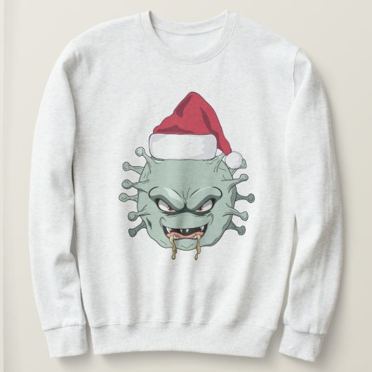 Sweatshirt Virus de Noël malin (Design devant)