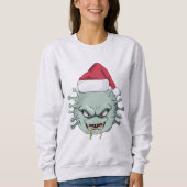 Sweatshirt Virus de Noël malin (Devant)
