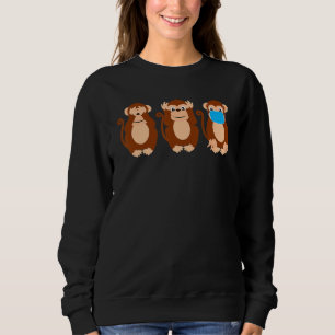 Sweatshirt Virus du masque facial de singe cool Chimpanzé