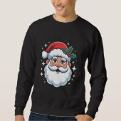 Sweatshirt Visage Classique de Père Noël Noël (Devant)