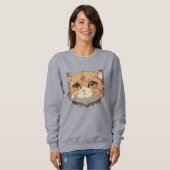 Sweatshirt Visage de chat d'Anime (Devant entier)