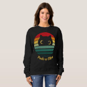 Sweatshirt Visage de Chat Mignon Peek a Mew (Devant entier)