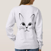 Sweatshirt visage de chat noir mignon (Dos)