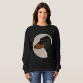 Sweatshirt Visage de chien Dachshund (Devant entier)