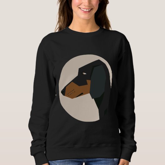 Sweatshirt Visage de chien Dachshund (Devant)
