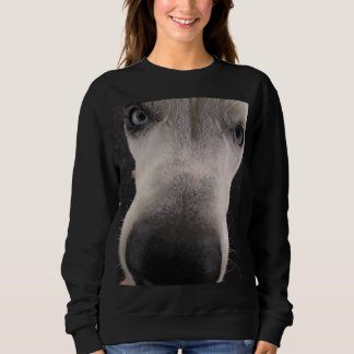 Sweatshirt Visage de chien gros nez voici en vous regardant a