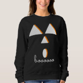 Sweatshirt Visage de citrouille géométrique d'Halloween (Devant)