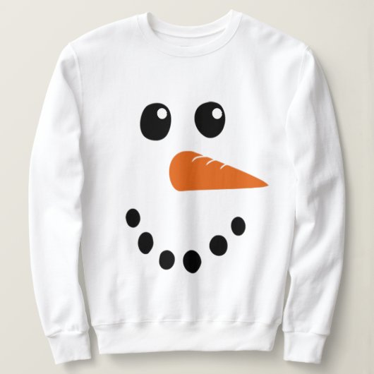 Sweatshirt Visage de neige (Design devant)