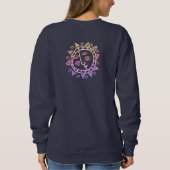 Sweatshirt Visage de soleil abstrait Art à porter (Dos)