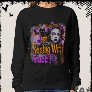 Sweatshirt Visage de sorcière au repos ExDesigner Hallowe