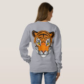Sweatshirt Visage de tigre vibrant (Dos entier)