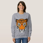 Sweatshirt Visage de tigre vibrant (Devant entier)