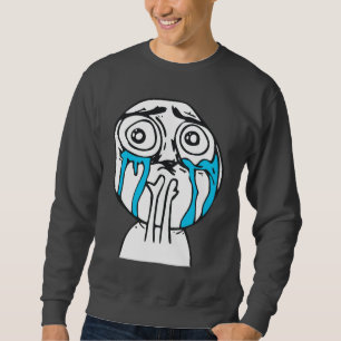 Sweatshirt Visage mignon Meme de rage de surcharge de