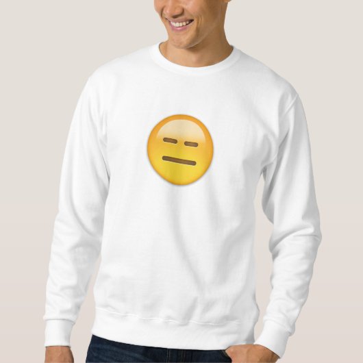 Sweatshirt Visage sans expression Emoji (Devant)