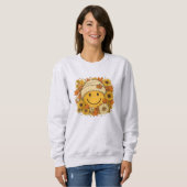 Sweatshirt Visage souriant mignon dans Beanie confortable Ent (Devant entier)
