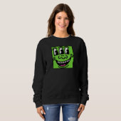 Sweatshirt Visage Trois Yeux de la Garde Verte (Devant entier)