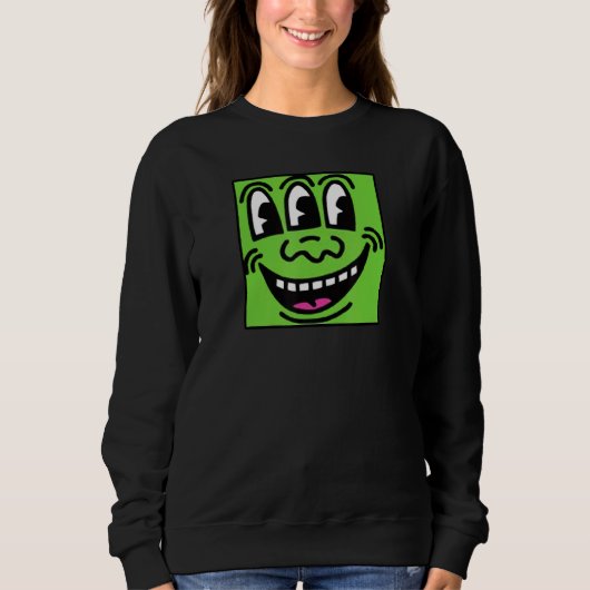 Sweatshirt Visage Trois Yeux de la Garde Verte (Devant)