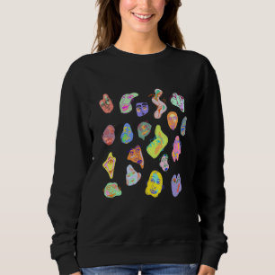 Sweatshirt Visages Abstraits Visages artistiques Funky