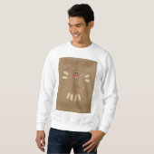Sweatshirt Vitruve blanc de singe-soc (Devant entier)