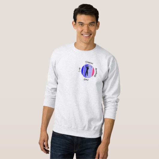 Sweatshirt Vivez, rêvez, respirez golf (Devant entier)