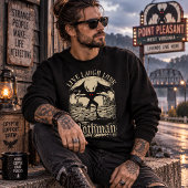 Sweatshirt Vivez Riez Restez tapi Mothman Cryptide Humour