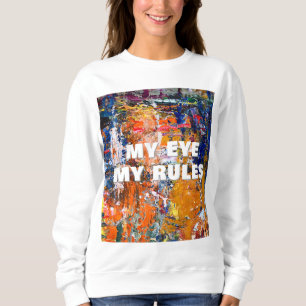 Sweatshirt Vivid Abstraction - Huile Peinture Chaos sur la Pa