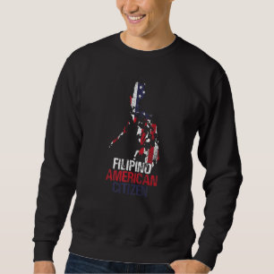 Sweatshirt Vivre Aux Philippines Aux Etats-Unis Demi-Américai