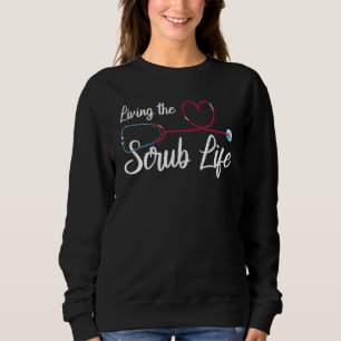 Sweatshirt Vivre La Vie Scrub Stethoscope Nursery