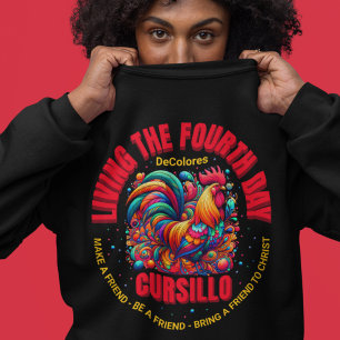 Sweatshirt Vivre le quatrième jour Cursillo DeColores Coq