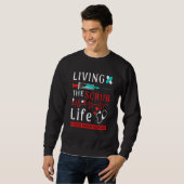 Sweatshirt Vivre Le Scrub Life Certified Nursing Assistant (Devant entier)